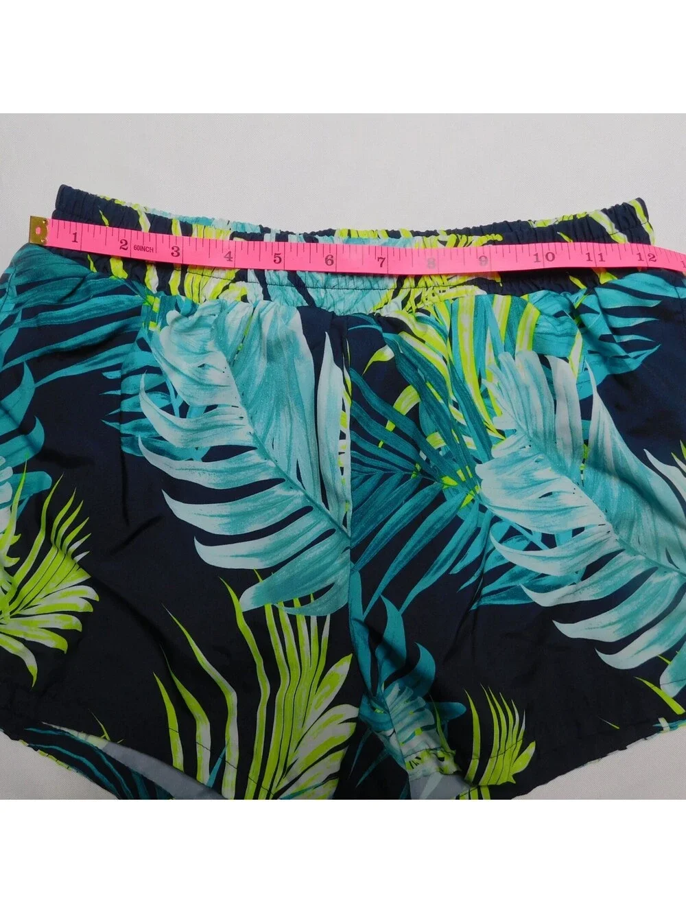 Old Navy girls Active athletic jogger shorts -XXL (16) blue, yellow, palm tree